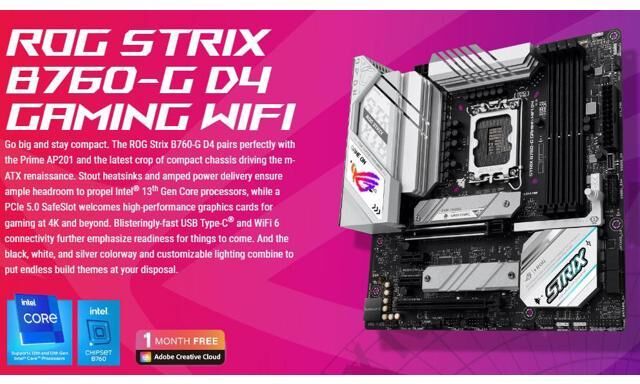 Asus rog strix b760-i gaming wifi intel b760 lga 1700 mini itx