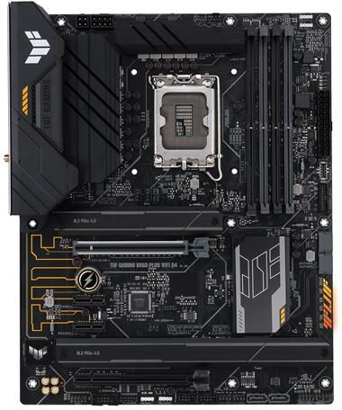 Asus tuf gaming b660-plus wifi d4 scheda madre atx, intel b660, lga1700, ddr4, pci 5.0, lan intel 2.5gb, wifi 6, realtek 7.1 surround, 3xm.2, 4xsata 6gb/s, usb 3.2 gen 2x2, armoury crate, nero