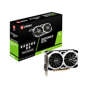 MSI scheda grafica nvidia geforce gtx 1650 d6 ventus xs 4gb gddr6 interfaccia pci express x16 3.0 raffreddamento attivo