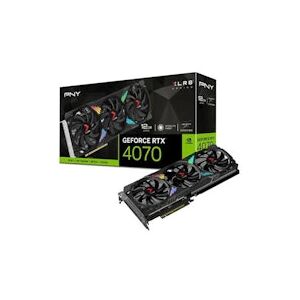 PNY nvidia geforce rtx 4070 argb scheda grafica 12gb gddr6x txlr8 gaming verto epic-x rgb 3 ventole dlss 3 pci express x16 4.0 1xhdmi 3xdisplayport