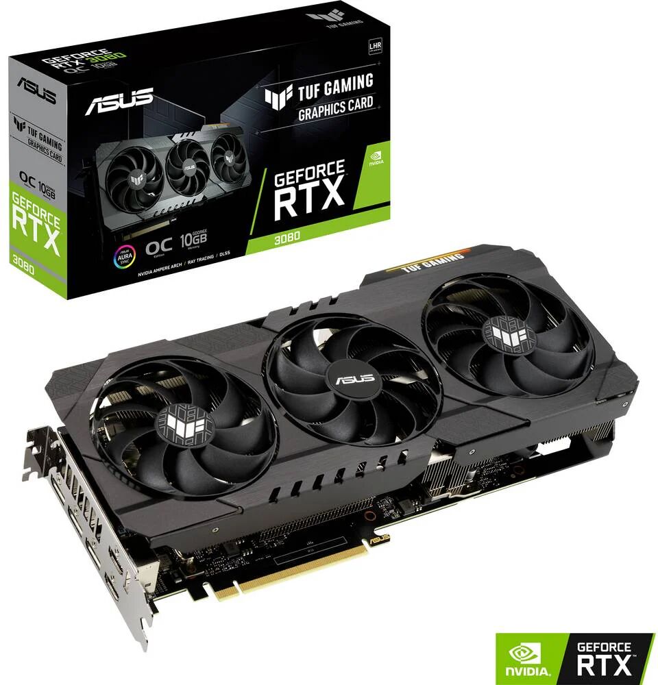 Asus tuf gaming tuf-rtx3080-o10g-v2-gaming nvidia geforce rtx 3080 10 gb gddr6x pci express 4.0