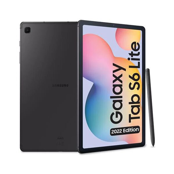 samsung galaxy tab s6 lite grigio 10.4" wuxga+ octa core ram 4gb memoria 64 gb +slot microsd wi-fi - 4g fotocamera 8mpx android - italia