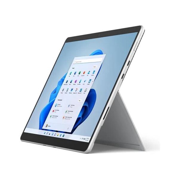 microsoft tablet surface pro 8 platino 13" 2k intel core i7 11th ram 16 gb ssd 512 gb wi-fi fotocamera 10mpx windows 10 pro - italia