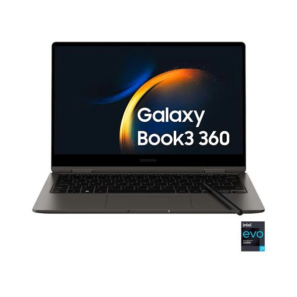 samsung convertibile 2 in1 galaxy book3 360 np734qfg-ka1it monitor 133 full hd intel core i7-1360p ram 16 gb ssd 512 gb 2xusb 3.2 windows 11 pro