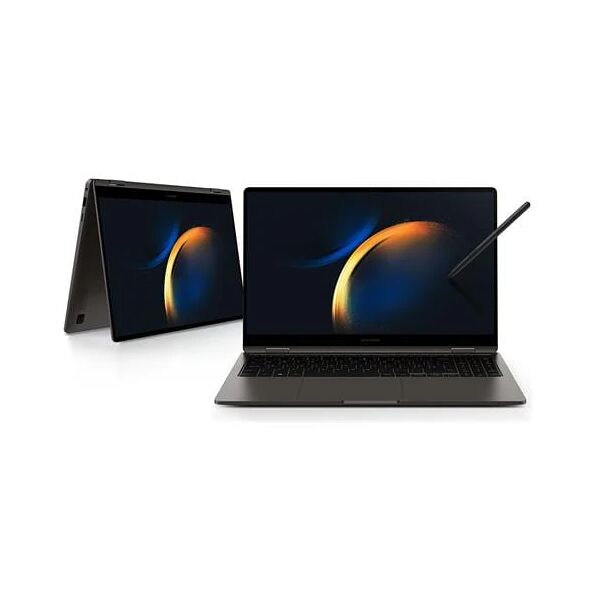 samsung convertibile 2 in 1 galaxy book3 360 np754qfg-ka1it monitor 15.6 full hd touchscreen intel core i7-1360p ram 16gb ssd 512gb 2 x usb 3.2 windows 11 pro