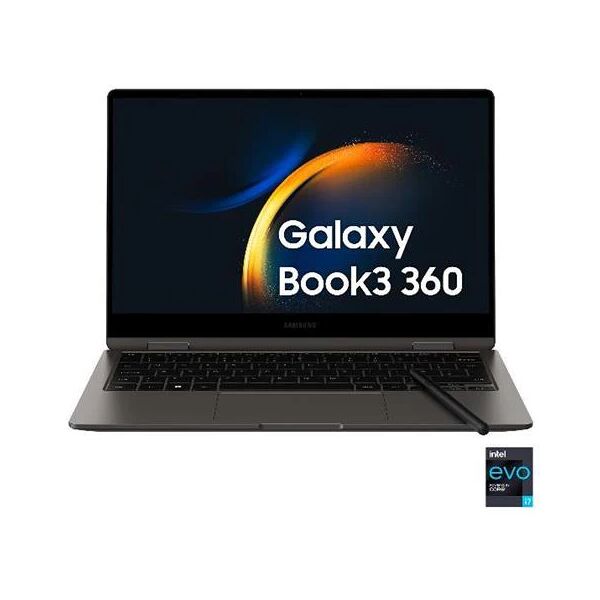 samsung notebook galaxy book3 360 np730qfg-ka1it monitor 13.3 full hd intel core i5-1340p ram 8gb ssd 256gb intel iris xe graphics 1x usb 3.2 windows 11 home