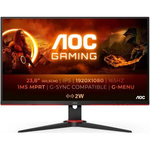 AOC 24g2spae/bk gaming 23.8 led ips full hd 16:9 165 hz 1 ms hdmi displayport altoparlanti incorporati nero rosso