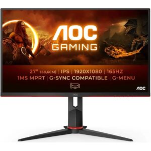 AOC 27g2spu/bk 27 gaming led ips full hd 16:9 165hz 1ms freesync premium hub usb 3.2 vga hdmi displayport altoparlanti incorporati nero rosso