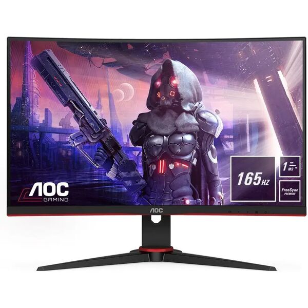 aoc monitor 23.6 led va curvo gaming c24g2ae / bk 1920x1080 fullhd tempo di risposta 1 ms frequenza di aggiornamento 165 (hz)