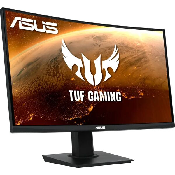 asus tuf gaming vg24vqe 23.6 curvo led va amd freesync formato 16:9 contrasto 3.000:1 2xhdmi 1xdisplay port colore nero garanzia italia