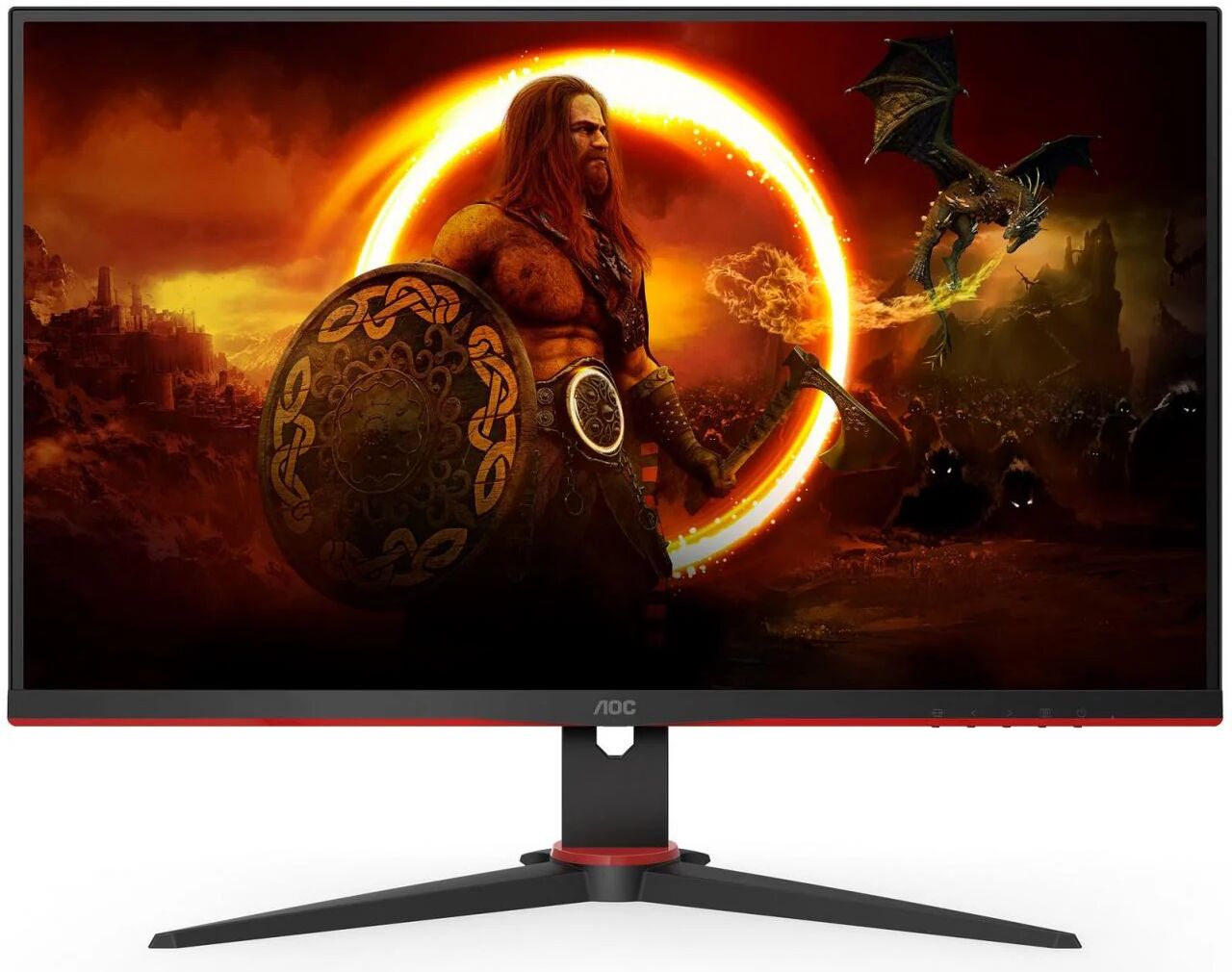 AOC 27g2sae/bk 27 w-led full hd gaming 4ms 165 hz 16:9 3000:1 free sync premium hdmi displayport altoparlanti integrati nero rosso