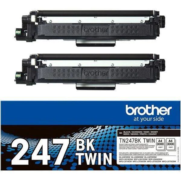 brother tn-247bktwin toner 2 pezzi originale nero