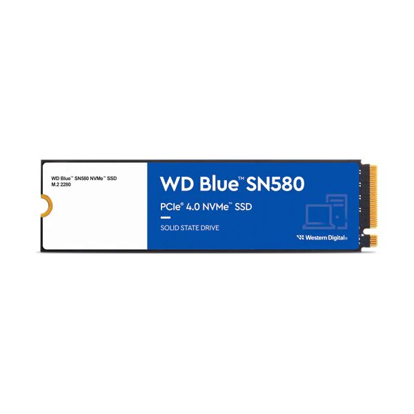 western digital blue sn580 ssd 2.000gb m.2 nvme pci express 4.0 tlc lettura 4150 mb/s scrittura 4150 mb/s