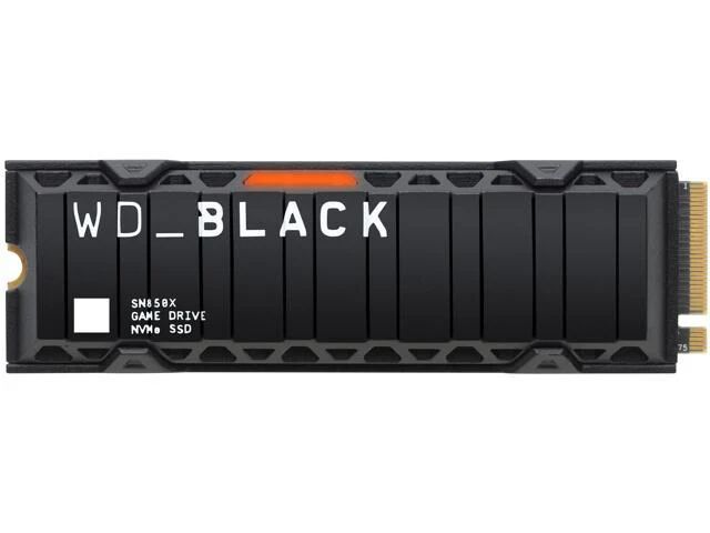 western digital black sn850x ssd 1.000gb m.2 2280 nvme pcie gen4 con dissipatore termico con velocitÀ di fino a 7.300 mb/s black
