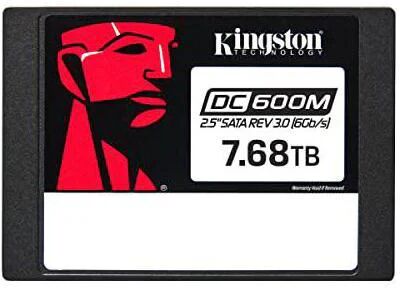 Kingston dc600m ssd mixed use crittografato 7.68tb interno 2.5 sata 6gb/s 256 bit aes self-encrypting drive (sed)