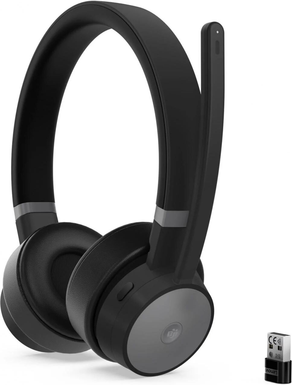 lenovo go wireless anc auricolare a padiglione ufficio usb tipo-c bluetooth nero