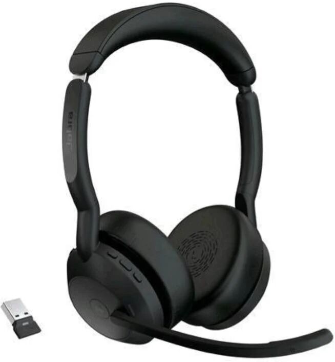 Jabra Cuffia professionale evolve2 55 stereo ms bluetooth, canc. rumore, cert. microsoft - con link 380a