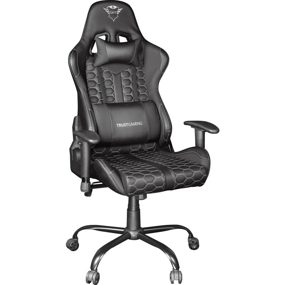 Trust gxt708 resto sedia gaming regolabile totalmente girevole con cuscini removibili black