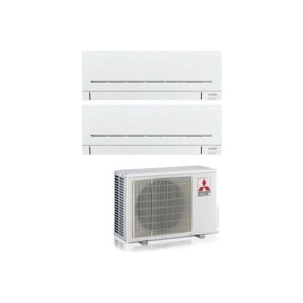 mitsubishi condizionatore fisso dualsplit dual2f53vf / 2xap35vg plus potenza 12000+12000 btu / h classe a+++ / a++ inverter wi-fi incluso