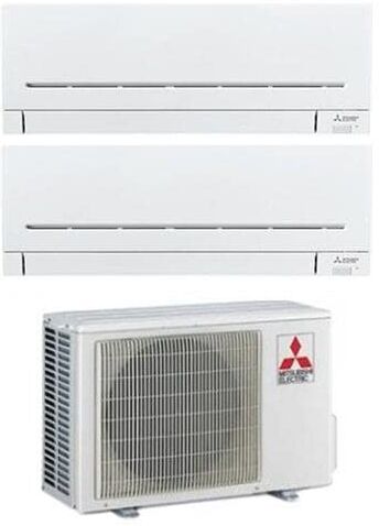 Mitsubishi Condizionatore Fisso Dualsplit Mxz-2f33vf+2xmsz-ap20vf Potenza 7000+7000 Btu / H Classe A++ / A+ Inverter Pompa Di Calore Wi-Fi Incluso