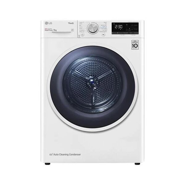 lg asciugatrice rh90v9avhn 9 kg classe a+++ a condensazione con pompa di calore smart wi-fi