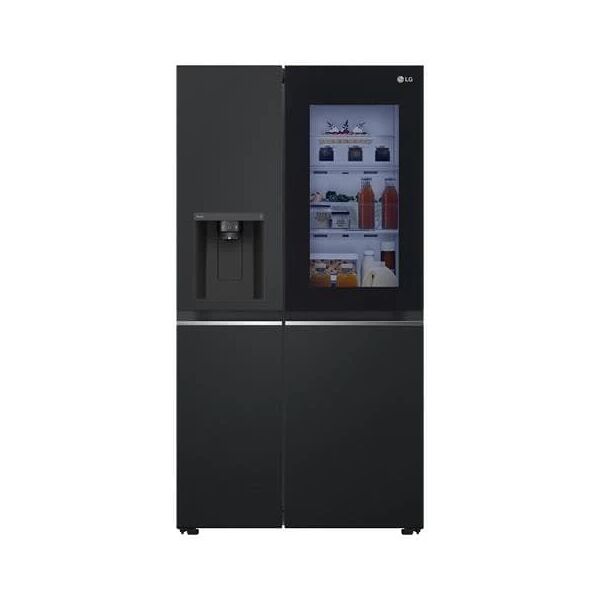 lg frigorifero americano side by side gsgv81epll classe e capacità 635 litri colore nero opaco