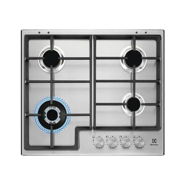 electrolux piano cottura egs64362xi a gas 4 fuochi gas colore acciaio inox