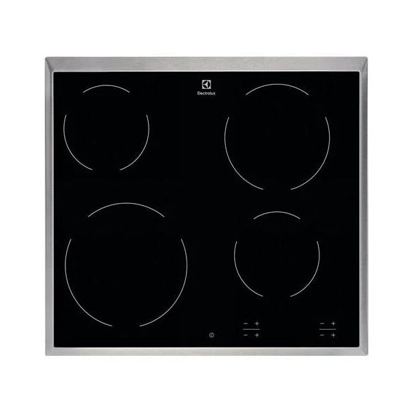 electrolux piano cottura ehf16240xk elettrico 4 zone cottura da 57.6 cm colore nero