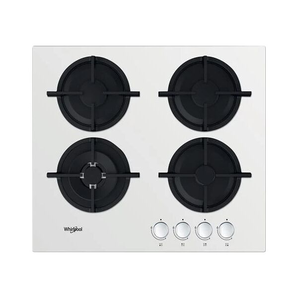 whirlpool piano cottura akt 625/wh a gas 4 zone cottura da 59 cm colore nero