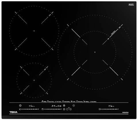 teka piano cottura a induzione 60cm 3 fuochi 7200w nero - 112500017