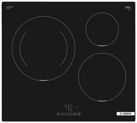 bosch serie 4 pij611bb5e piano cottura nero da incasso 60 cm piano cottura a induzione 3 fornello (i)