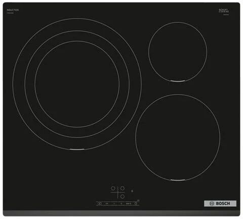 bosch serie 4 pid631bb5e piano cottura nero da incasso 59.2 cm piano cottura a induzione 3 fornello (i)