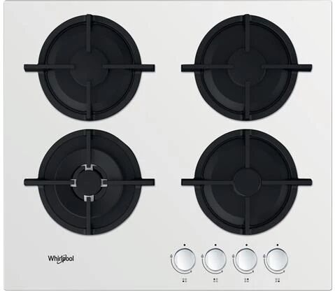 whirlpool piano cottura akt 625/wh a gas 4 zone cottura da 59 cm colore nero