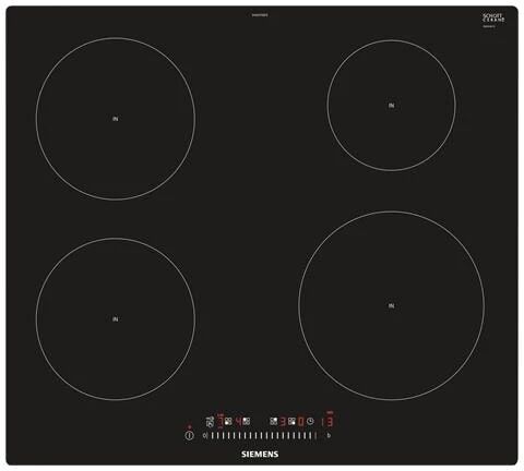 Siemens Piano Cottura EH601FEB1E a Induzione 4 Zone Cottura da 60 cm Colore Nero