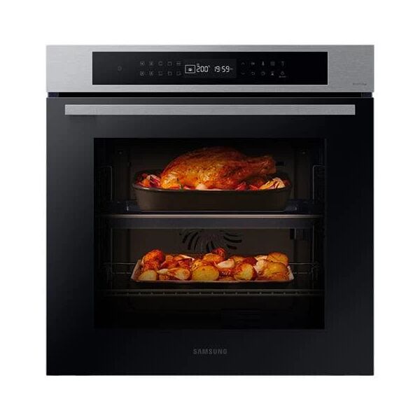 samsung forno elettrico da incasso serie 4 nv7b4040vbs capacità 76 l multifunzione ventilato cottura vapore potenza 2950 w colore acciaio inox / nero