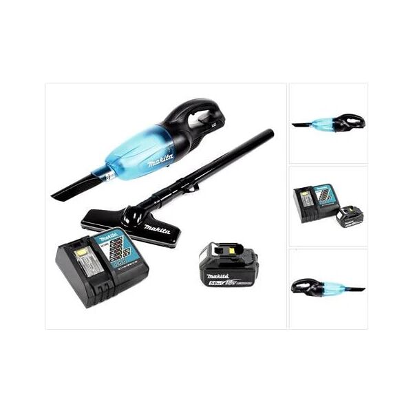 makita dcl 180 b 18v aspirapolvere senza fili nero + 1x batteria 50 ah + caricatore dc 18 rc