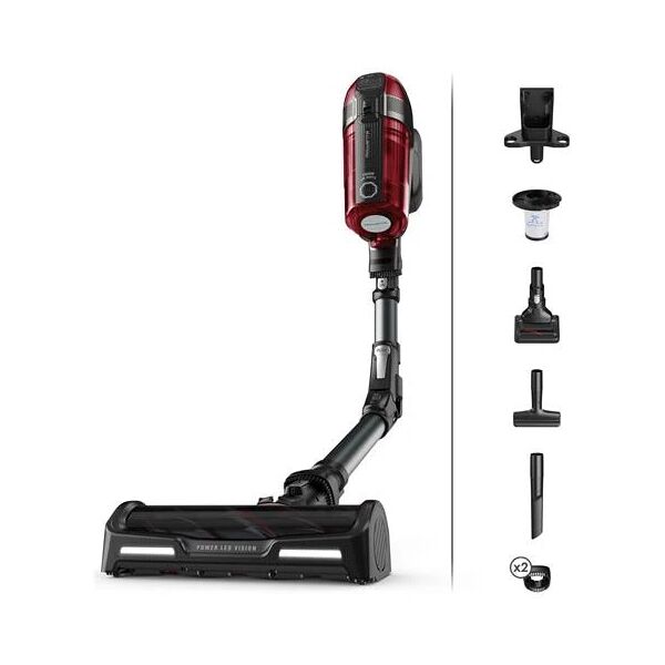 rowenta x-force flex 12.60 rh98a8wo aspirapolvere senza filo rosso grigio senza sacchetto