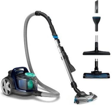 philips aspirapolvere powerpro active fc9556/09 senza sacco potenza 750 w capacità polvere 15 l blu