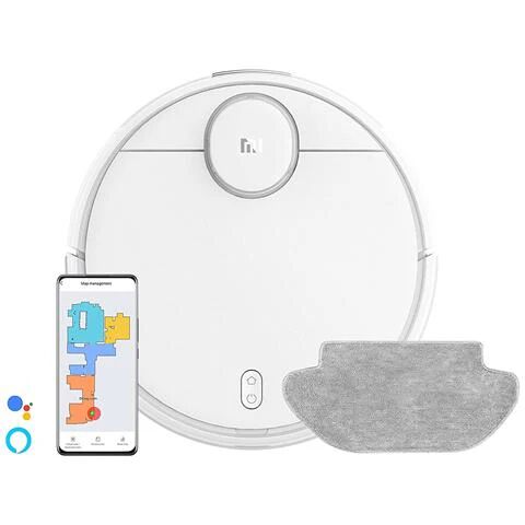 xiaomi robot aspirapolvere e lavapavimenti mi vacuum-mop 2s wi-fi navigazione lds potenza aspirazione 2200 pa batteria 2600 mah controllo tramite app colore bianco