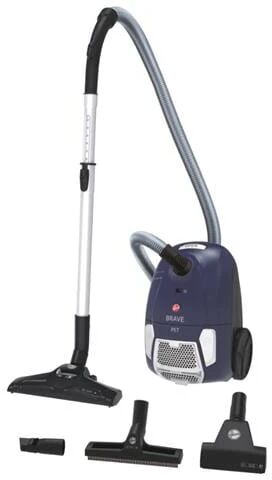 hoover bv60pet aspirapolvere a traino con sacco potenza 700 watt colore blu