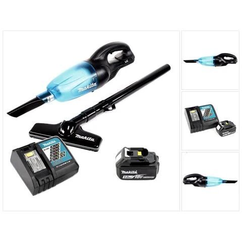 makita dcl 180 b 18v aspirapolvere senza fili nero + 1x batteria 50 ah + caricatore dc 18 rc