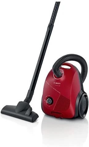 bosch bgbs2rd1 aspirapolvere a traino con sacco potenza 600 watt colore rosso