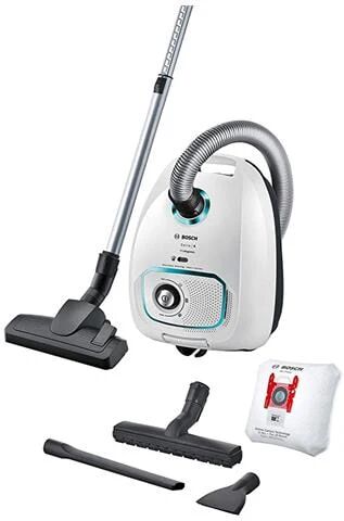 Bosch ProHygienic Aspirapolvere a Traino con Sacco Potenza 600 Watt Colore Bianco / Nero