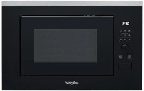 whirlpool forno microonde da incasso wmf250g con grill capacità 25 litri potenza 900 watt colore inox