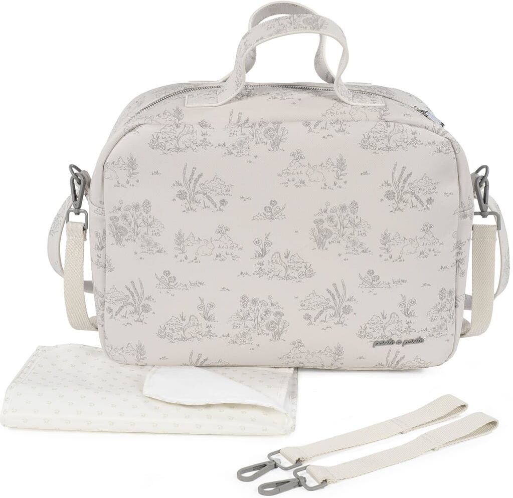 pasito a pasito borsa fasciatoio toile de jouy cream