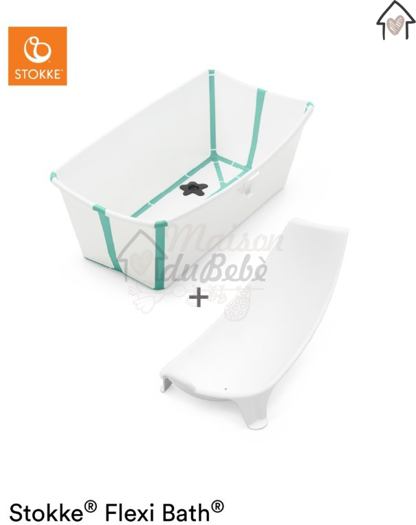 Stokke Flexi Bath White Aqua + Supporto per Neonato