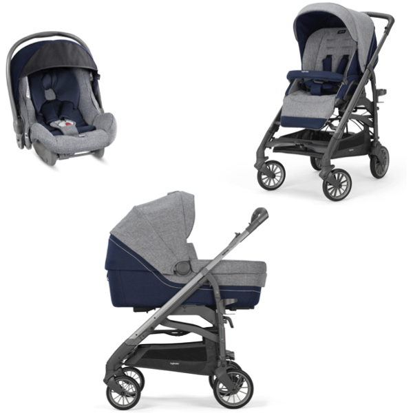 inglesina trio trilogy antigua blue telaio city ardesia -paga in 3 rate senza interessi-