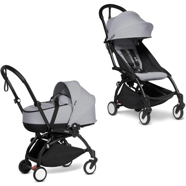 babyzen duo yoyo2 con bassinet 0m+ e rivestimento 6m+ black/stone