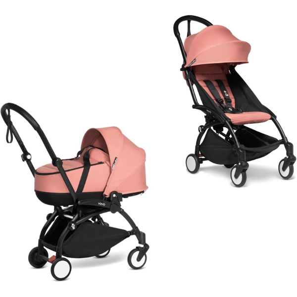 babyzen duo yoyo2 con bassinet 0m+ e rivestimento 6m+ black/ginger