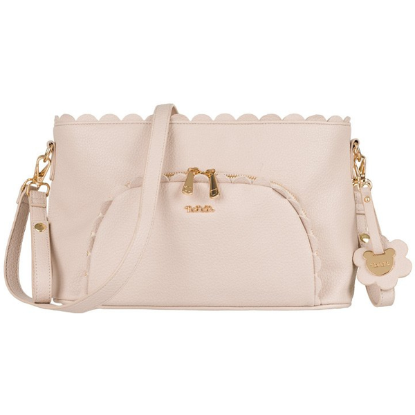 nanan borsa passeggio ecopelle beige